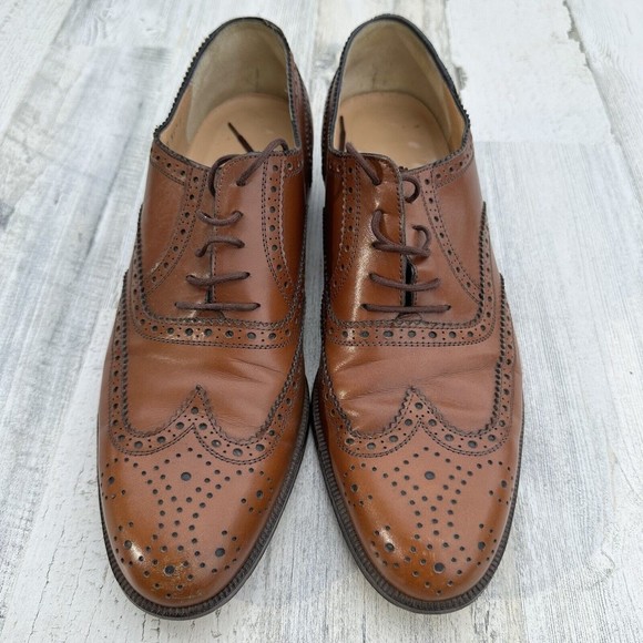 Salvatore Ferragamo Firenze Oxford Brogue Dress Shoes Men\'s 11B English Tan main image 16